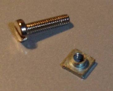 Close view of screw and nut